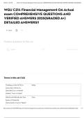 WGU C214 Financial Management OA Actual exam COMPREHENSIVE QUESTIONS AND VERIFIED ANSWERS 2025&lpar;GRADED A&plus;&rpar; DETAILED ANSWERS&excl;&excl;