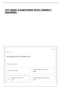 ATT WEEK 8 QUESTIONS WITH CORRECT ANSWERS&period;