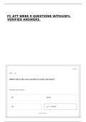 FC ATT WEEK 9 QUESTIONS WITH100&percnt; VERIFIED ANSWERS&period;