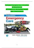Prehospital Emergency Care&comma; 11th Edition &ndash; Test Bank &lpar;Chapters 1-46&rpar; with Verified Answers