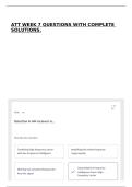 ATT WEEK 7 QUESTIONS WITH COMPLETE SOLUTIONS&period;