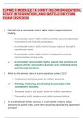 EJPME II MODULE 18 JOINT HQ ORGANIZATION&comma; STAFF INTEGRATION&comma; AND BATTLE RHYTHM EXAM 2025&sol;2026
