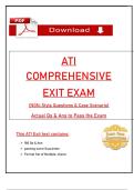 ATI Comprehensive Exit Exam 2023 &vert; NGN-Style Questions & Answers &vert; 180 Qs with Expert Rationales &lpar;PDF&rpar;