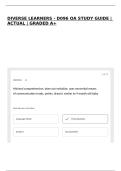 DIVERSE LEARNERS - D096 OA STUDY GUIDE &vert; ACTUAL &vert; GRADED A&plus;
