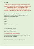 EMD EXAM AND STUDY GUIDE NEWEST 2025 TEST  BANK&vert; COMPLETE 450 REAL EXAM QUESTIONS AND  CORRECT DETAILED ANSWERS &lpar;VERIFIED  ANSWERS&rpar; GRADED A&plus;&vert;EMERGENCY MEDICAL  DISPATCH FINAL EXAM PREP 2025 &lpar;MOST RECENT&excl;&excl;&rpar; 