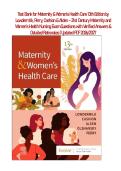 Test Bank for Maternity & Women&rsquo;s Health Care 13th Edition by Lowdermilk&comma; Perry&comma; Cashion & Alden &ndash; Complete Exam Questions&comma; Verified Answers&comma; and Detailed Rationales for Nursing Students &vert; Updated PDF 2026&sol;2027
