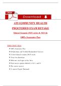 ATI Community Health Proctored Exam Retake 2 &lpar;2023&rpar; &ndash; NGN-Style Clinical Scenarios&comma; Verified Questions & Rationales&comma; 100&percnt; Pass Guarantee