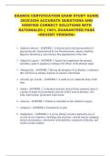 DAANCE CERTIFICATION EXAM STUDY GUIDE  2025&sol;2026 ACCURATE QUESTIONS AND  VERIFIED CORRECT SOLUTIONS WITH  RATIONALES &vert;&vert; 100&percnt; GUARANTEED PASS  <RECENT VERSION> 