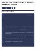 Josh's IEC Exam Year &num;1 Semester &num;1 - Questions With Perfect Solutions