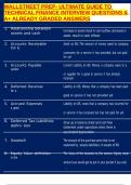 WALLSTREET PREP- ULTIMATE GUIDE TO TECHNICAL FINANCE INTERVIEW QUESTIONS & A&plus; ALREADY GRADED ANSWERS