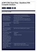 ACRP CCRC Exam Prep - Questions With Complete Solutions