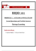 BIOD 101 Module 1&ndash;6 Exams & Final Exam &vert; Portage Learning &vert; Actual Questions & Verified Answers &vert; 2025 PDF