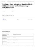 TDCJ Board Exam fully solved & updated 2025-2026&lpar;latest version verified for accuracy&rpar; &vert; 20242025 Latest&excl;&excl;