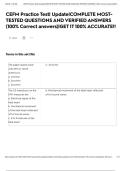 CEFM Practice Test&vert; Update&vert;COMPLETE MOST-TESTED QUESTIONS AND VERIFIED ANSWERS &lpar;100&percnt; Correct answers&rpar;&vert;GET IT 100&percnt; ACCURATE&excl;&excl;