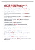 ALL THE COMSAE Questions and  Answers &lpar;Verified Answers&rpar; 