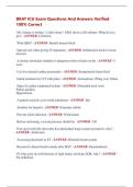 BKAT ICU Exam Questions And Answers Verified  100% Correct 