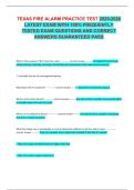 TEXAS FIRE ALARM PRACTICE TEST 2025-2026  LATEST EXAM WITH 100&percnt; FREQUENTLY  TESTED EXAM QUESTIONS AND CORRECT  ANSWERS GUARANTEED PASS