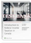 Test Bank for Introduction to Federal Income Taxation in Canada 44th Edition &lpar;2023-2024&rpar; By Nathalie Johnstone&comma; Devan Mescall&comma; Julie Robson 