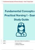 Fundamental Concepts of Practical Nursing 1 &ndash; Exam 1 Study Guide