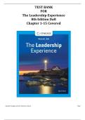 The Leadership Experience &lpar;8th Edition&rpar; &ndash; Test Bank by Richard L&period; Daft &vert; Cengage Learning &ndash; Complete Chapter 1&ndash;15 Question Set