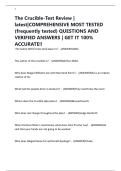 The Crucible-Test Review &vert; latest&vert;COMPREHENSIVE MOST TESTED &lpar;frequently tested&rpar; QUESTIONS AND VERIFIED ANSWERS &vert; GET IT 100&percnt; ACCURATE&excl;&excl;