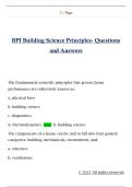BPI Building Science Principles- Questions  and Answers