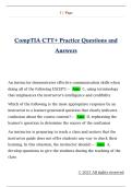 CompTIA CTT&plus; Practice Questions and  Answers