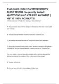 FCCS Exam &vert; latest&vert;COMPREHENSIVE MOST TESTED &lpar;frequently tested&rpar; QUESTIONS AND VERIFIED ANSWERS &vert; GET IT 100&percnt; ACCURATE&excl;&excl;