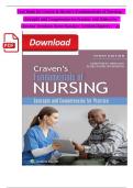 Test Bank for Craven & Hirnle&rsquo;s Fundamentals of Nursing&colon; Concepts and Competencies for Practice&comma; 10th Edition by Christine Henshaw & Renee Rassilyer &vert; Verified Questions & Answers &vert; Updated 2025&sol;2026