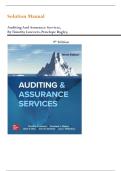 SOLUTION MANUAL  For Auditing and Assurance Services&comma; 9th Edition By Timothy Louwers&comma; Penelope Bagley&comma; Verified Chapter's 1 - 12&comma; NEWEST EDITION