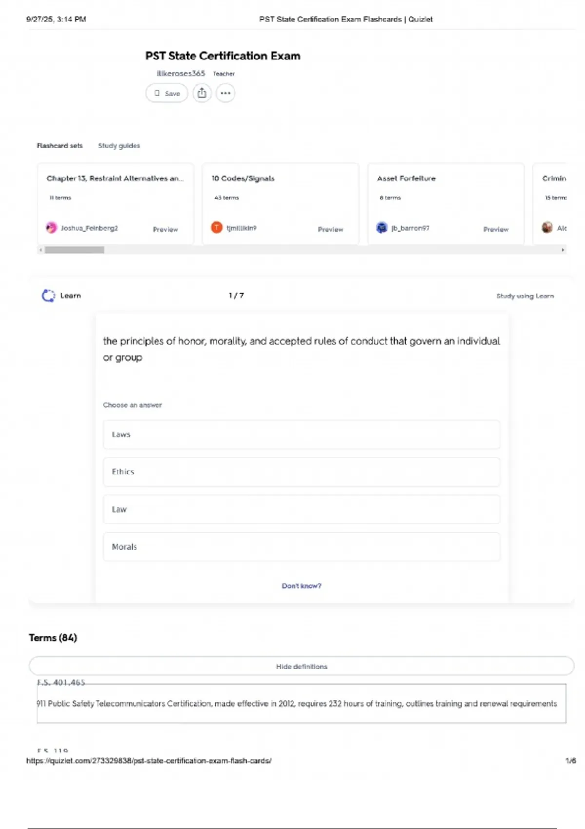 PST State Certification Exam Flashcards / Quizlet Study Set / 2026 ...
