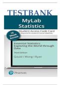 Test bank for Essential Statistics&comma; 3rd Edition&comma; Robert N&period; Gould&comma; Colleen Ryan&comma; Rebecca Wong&period;&comma; All chapters