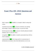 Exam 3 Psyc 230 - UIUC Questions and  Answers