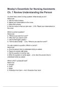 Mosby-s Essentials for Nursing Assistants Ch&period; 7 Review Understanding the Person