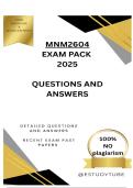 MNM2604 EXAM PACK 2025 - DETAILED QUESTIONS AND ANSWERS 