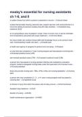 mosby-s essential for nursing assistants ch 1-6&comma; and 8