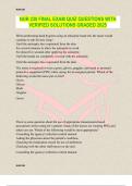 NUR 230 FINAL EXAM QUIZ QUESTIONS WITH VERIFIED SOLUTIONS GRADED 2025