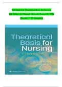 Test Bank For Theoretical Basis for Nursing  6th Edition by Melanie McEwen&semi; Evelyn M&period; Wills Chapter 1 - 23 Complete