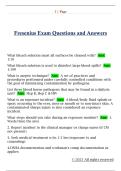 Fresenius Exam Questions and Answers 