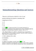Immunohematology Questions and Answers
