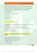 Ache Practice Exam&sol;Ache Exam Preparation  Newest 2025&sol;2026 Complete 200&plus; Questions  And Correct Detailed Answers &lpar;Verified  Rationales&rpar; 