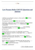 Low Pressure Boiler COF NY Questions and  Answers