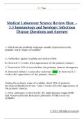 Medical Laboratory Science Review Harr&period; -  3&period;3 Immunology and Serology&colon; Infectious  Disease Questions and Answers 