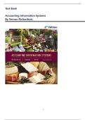 TEST BANK For Accounting Information Systems 4th Edition by Vernon Richardson, Verified Chapters 1 - 17, Newest Update