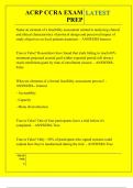 ACRP CCRA EXAM PREP QUESTIONS AND ANSWERS 2025