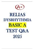 Relias Dysrhythmia Basic Test Answers 2025 Dysrhythmia Basic A &lbrace;A&plus; GRADED 100&percnt; VERIFIED&rcub;
