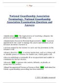 National Guardianship Association  Terminology&comma; National Guardianship  Association Examination Questions and  Answers