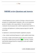 NBDHE review Questions and Answers 