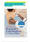 Test Bank On Bates Guide To Physical Examination and History Taking 13th Edition Bickley Latest Review 2023 Practice Questions and Answers&comma; 100&percnt; Correct with Explanations&comma; Highly Recommended&comma; Download to Score A&plus;