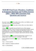NUR 805 Final Exam&colon; Disorders&comma; Conditions  & Symptoms Questions and Verified Answers  &lpar;2025 &sol; 2026&rpar; 100&percnt; Guarantee Pass  Questions and Answers 